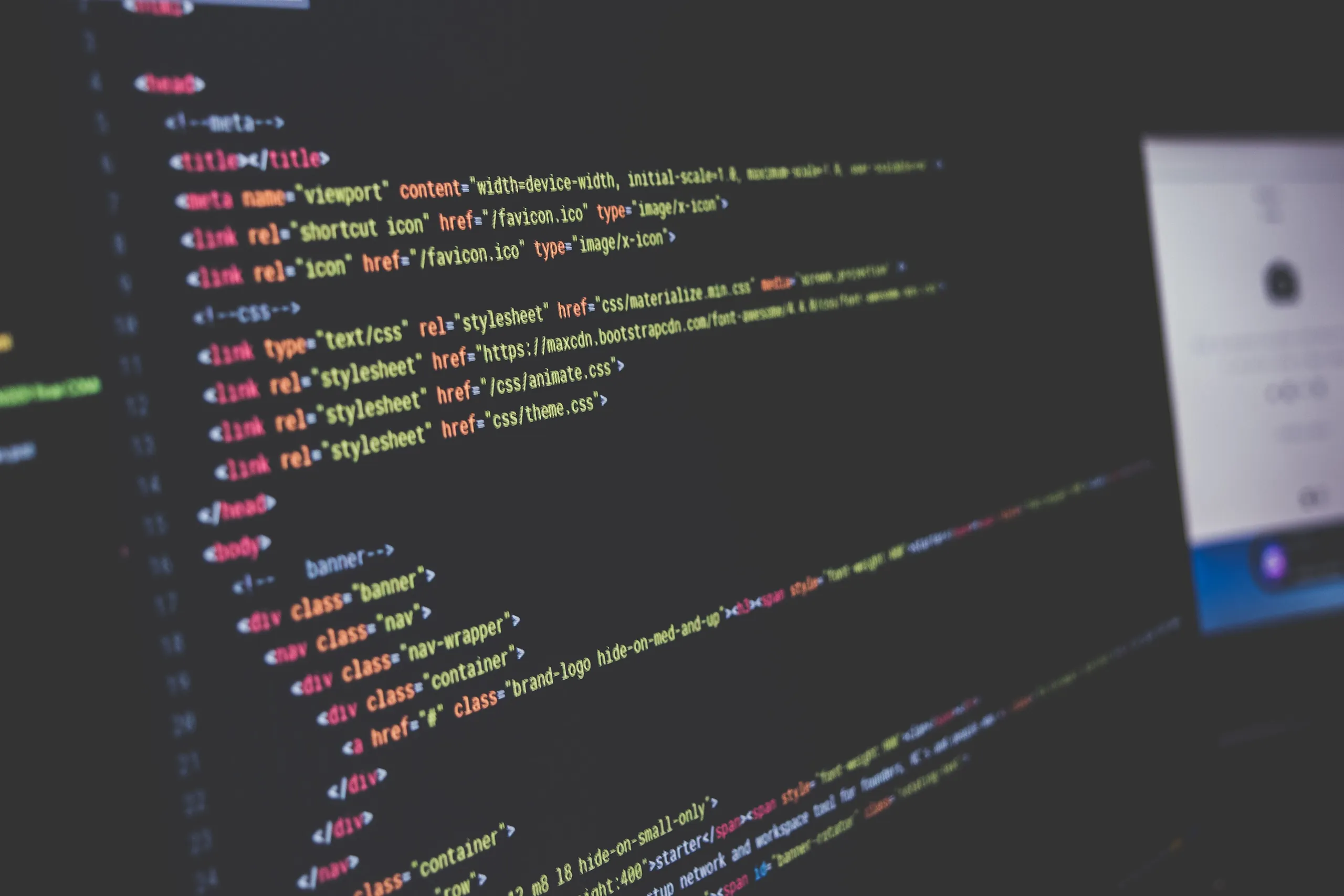 JavaScript-Quellcode auf einem Bildschirm