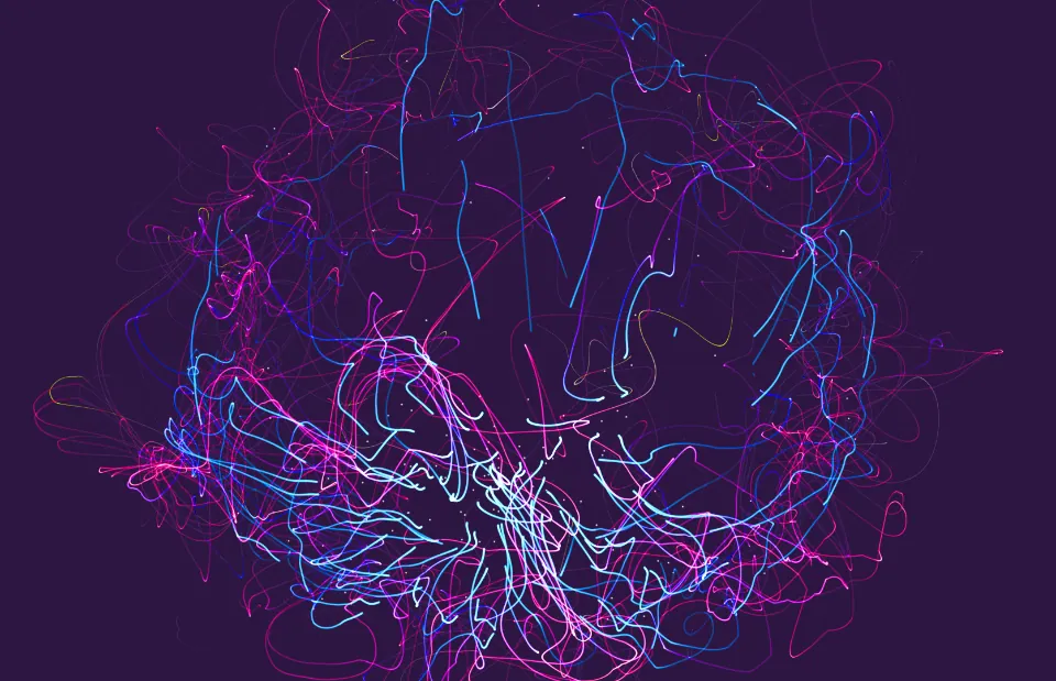 Abstraktes neuronales Netz als Symbol für Künstliche Intelligenz